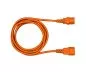 Preview: Câble pour appareils chauds C14 sur C15, 1mm², VDE, orange, IEC 60320-C14/C15, rallonge, 2,00m, orange